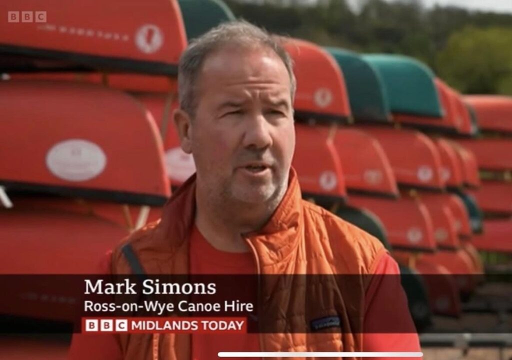 Marchwood Marketing Ross on Wye Canoe Hire Midlands Today PR Screenshot